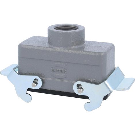 HARTING Han 16B Embase prolongatrice bas, 1xM32 sortie de câble droite, avec 2 étriers transversaux Presse-étoupe M32 Plage de serrage 11,0 mm - 21,0 mm - 1 Stück (1/2)