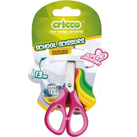 Forbici scolastiche super ergonomiche 13 cm cricco