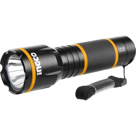 Torcia Led 200 Lumen INGCO Lega in alluminio aeronautico 6N01-T6 professionale (1/3)