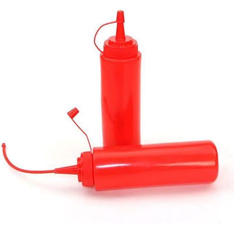 Bouteille de Ketchup Factice pour Farce, Jouet à Blague Plastique Rouge pour Fête d'Halloween et Poisson d'Avril (1/5)