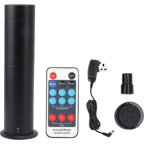Intelligenter 120-ml-Diffusor für ätherische Öle mit Fernbedienung, für Schlafzimmer und Spa – Schwarz, UK-Stecker (1/5)