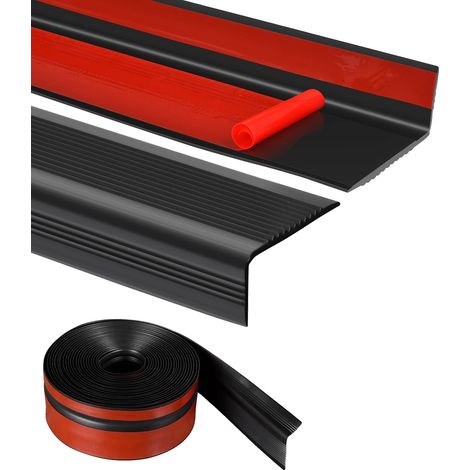 Nez de marche, design antidérapant, auto-adhésif, noir (1/2)