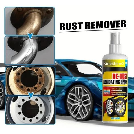 Universal-Rostentfernungsspray eignet sich zur Reinigung von Autorädern und Fahrgestellen und dient gleichzeitig als Rostschutzmittel für Metallteile. (1/5)