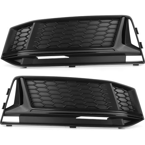 Paire de grilles d'entrée d'air antibrouillard, style S4, noir, compatible A4 B9 2017-2019 (1/5)