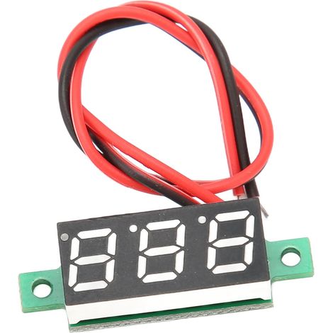 Voltmètre numérique 0.28 pouce, indicateur de tension DC 4-30V à 2 fils, affichage digital pour mesure précise (1/5)