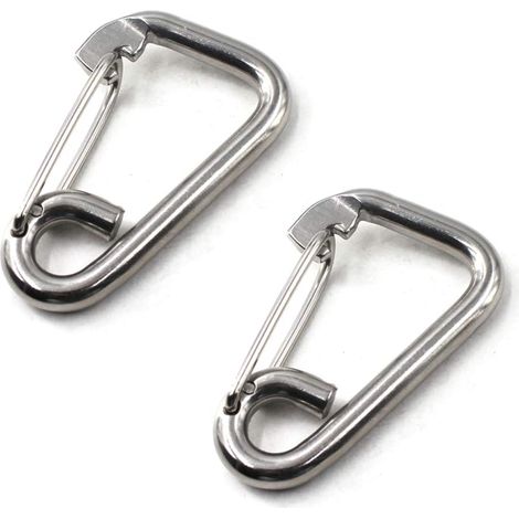 Mousqueton à ressort en acier inoxydable 304 de qualité marine pour escalade, randonnée, utilisation en extérieur,M10