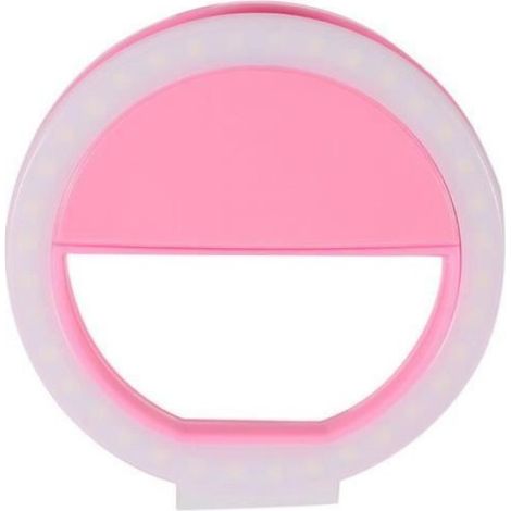 Lampe de Poche LED - 3 Modes Éclairage - Pour Selfie et Photo Faible Luminosité - Rose - 1 Pièce