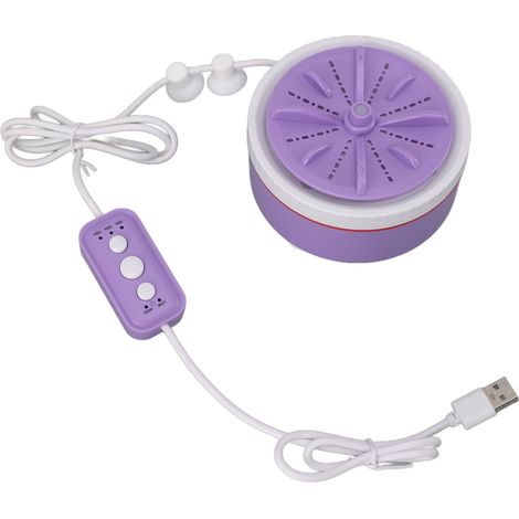 Mini machine à laver Turbo minuterie réglable multifonction USB portable petits vêtements plat fruits violet (1/5)
