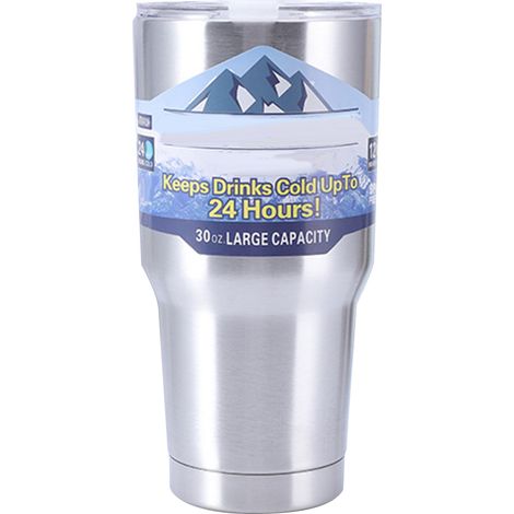 Gobelet Isotherme en Acier Inoxydable 30oz avec Couvercle pour Sport, Camping, Pique-nique, Argenté