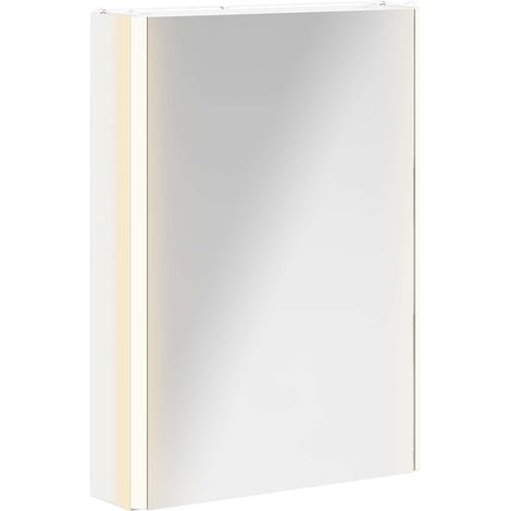 vidaXL Bathroom Mirror Cabinet White 43 x 11.5 x 60.5 cm