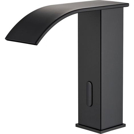 Mitigeur Lavabo Mural Rotatif à 360° Robinet Salle de Bain pour Baignoire et Lavabo Robinet Encastré Lavabo Mural Design Moderne, Noir (1/5)