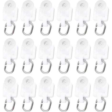 Accessoires pour Rails De Rideaux 50 Pièces Poulies À Silencieuses Tringles À Rideaux (1/5)