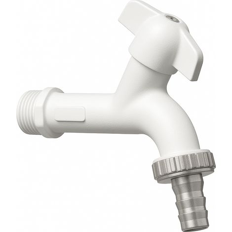 RUBINETTO PORTAGOMMA EUROGARDEN- 1/2 Bianco- MANFR- pezzi 1