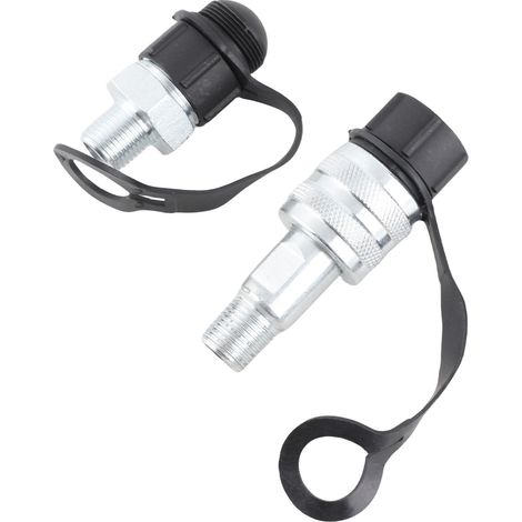 Raccord rapide hydraulique M16x1.5 mâle femelle en acier chromé pour flexible haute pression avec valve anti-retour (1/5)