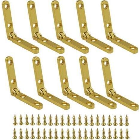 [JAMAIS UTILISÉ] Bisagras de aleación para puertas de armarios, mini bisagras ocultas para muebles, accesorios de herrajes de madera para el hogar, ideales para organizadores de cajones de armarios, p (1/4)