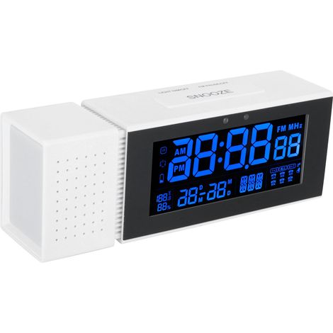 Multifunktionaler digitaler Wecker mit Ton und farbigem Nachtlicht, Bewegungssensor, 5V weiß TS-P30-WH für Zuhause (1/5)