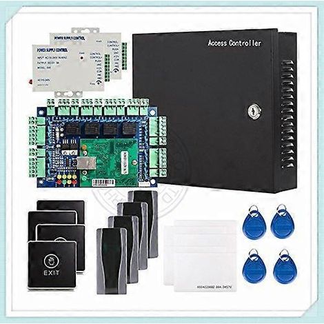 Un système de contrôle d'accès à quatre portes prenant en charge les contrôleurs TCP/IP et Wiegand, doté d'un pavé RFID et d'une fonctionnalité de sortie à écran tactile. (1/5)