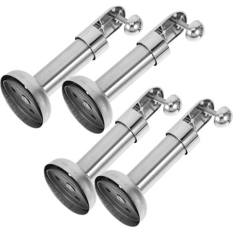 CCYKXA  4-Piece Stainless Steel Toilet Partition Support Set, Heavy-Duty Bathroom Hardware Accessories, Modern Design, Corrosion Resistant, Easy Assembly (1/4)