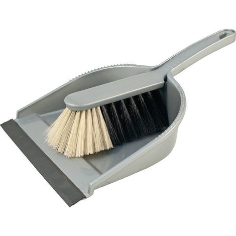 Juego de cepillos y recogedor plateado SOREX (Por 10)