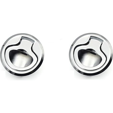 2 Pcs Fermeture éclair marine, poignée de trappe à fermeture éclair pivotante en acier inoxydable 316 pour armoires de portes marines