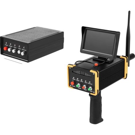 Detector de metales, pantalla LCD, fuente de alimentación recargable, negro. (1/2)