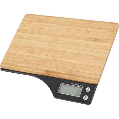 Balance électronique professionnelle TY-005 pour usage domestique, en bambou, avec fonction de pesage de 1 g à 5 kg. (1/5)
