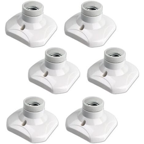 Set mit 6 E27-Schraubfassungen für Deckenleuchten, 220–240 V Wechselstrom, Fassungshalter für LED-Lampen, E27-Sockel für Deckenleuchten (1/5)