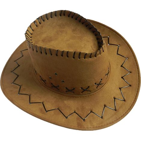 Sombrero vaquero para mujer y hombre - Sombrero de sol Fedora vintage - 7 1/4 (1/5)