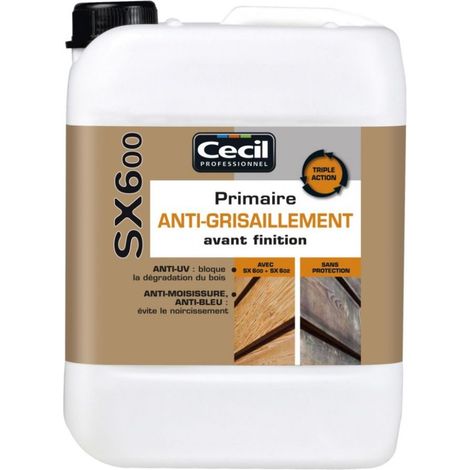 SATURATEUR PRIMAIRE ANTI-GRISAILLEMENT SX600 INCOLORE 5L - 104126 - V33 - CECIL (1/4)