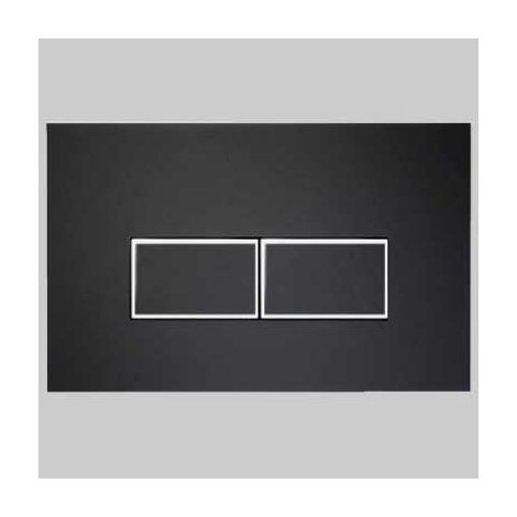 PLACCA DI COMANDO ECO LINEA ACRILICO DOPPIO TASTO NERO OPACO