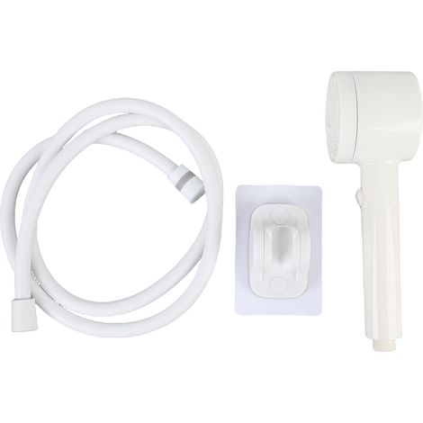 Pommeau douche haute pression main boost tuyau – Kit salle bain filtre intégré blanc, salle de bain (1/5)