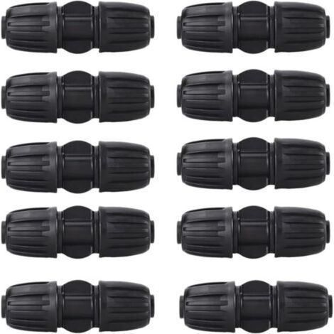10 raccordi dritti per sistemi di irrigazione a goccia da giardino, raccordi per tubi dell'acqua in PE da 16 mm, raccordi dritti per orticoltura, serre e agricoltura (raccordi d (1/5)