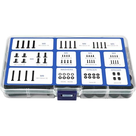 Kit de Montage TV Universel VESA M4/M5/M6/M8 avec Rondelles et Entretoises, pour Téléviseurs Moniteurs jusqu’à 80 Pouces, Compatible Supports Muraux Socles, Noir - (1/5)
