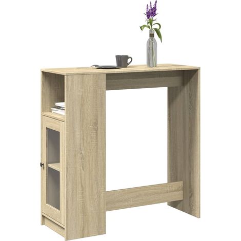 Bartisch mit Regal Sonoma-Eiche 101x40x103,5 cm Holzwerkstoff