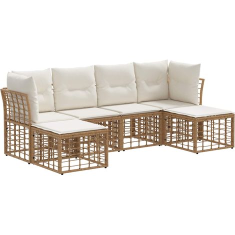 Maison Exclusive - Outdoor-Sofagarnitur Natur Polyester