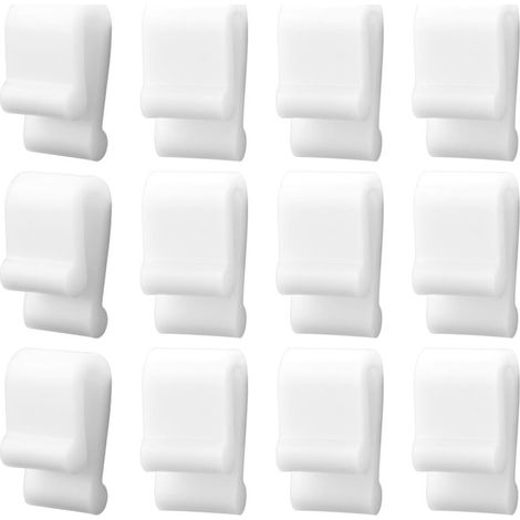 12pcs Clips de Protection pour Couvercle de Four Hollandais, Protection pour Ustensiles de Cuisine Pare-Chocs de Casseroles pour Empiler, et Présenter des Casseroles de Four Hollandais (Blanc) (1/5)