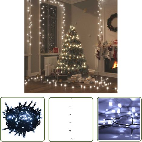 Guirlande lumineuse Guirlande LED extérieur et interieur avec 150 LED Blanc froid 15 m PVC 80992 (1/5)