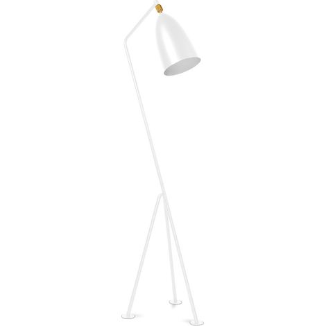 Lampada da Terra a Treppiede - Lampada da Salotto - Hopper Bianco (1/5)