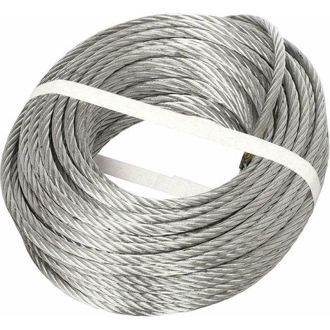 FUNE COMMERCIALE CAVO CORDA ACCIAIO ZINCATO 72 FILI 25 MT 8MM 1200KG PARANCO 165