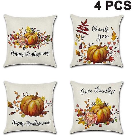 Taie d'oreiller d'automne 4545cm Ensemble de décoration d'automne (1/5)