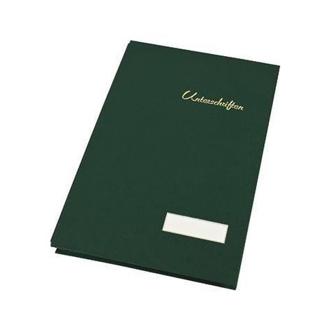 Soennecken Unterschriftsmappe 1490 DIN A4 20Fächer Leinen grün (1/4)