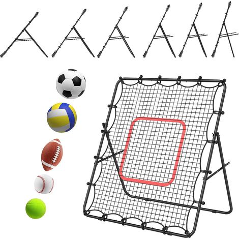 Volleyball rebond net, rebond de football, équipement d'entraînement portable pour le baseball, le volleyball, objectif de rebond réglable pour tirer, passer et contrôler l'entraînement (1/5)