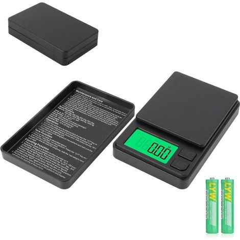 Balance Précision 500g/0.01g, Mini Balance de Précision pour Bijoux, Balance Numérique Portable avec Affichage LCD et Fonction de Tare, Multifonction Utilisée pour Bijoux, Café (1/5)