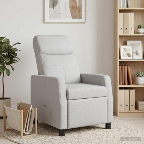 vidaXL Fauteuil inclinable Gris nuage Tissu (1/5)