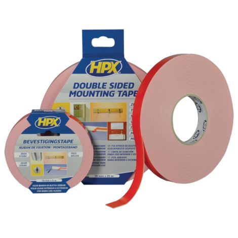Doppelseitig klebender PE-Schaumstoff Weiß 19mm x 5m HPX - DS1905