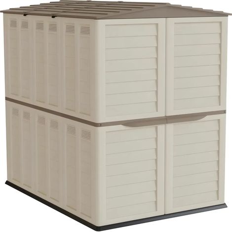 Casetta Attrezzi Giardino Plastica Beige Impermeabile 151x208 cm (1/4)