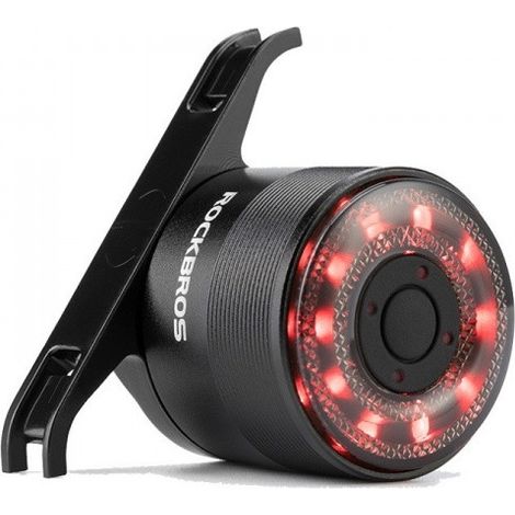 Faro posteriore per bicicletta Rockbros Q1 a LED USB con illuminazione RGB per sella e reggisella (1/5)