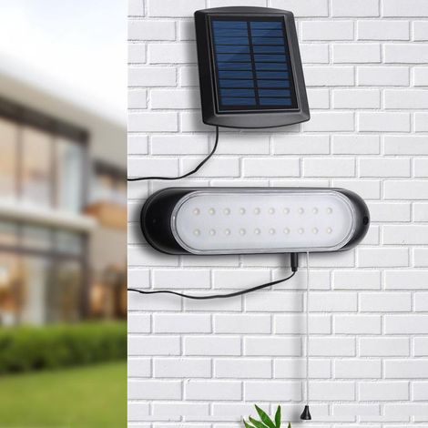 Lampe Solaire Suspendue d'intérieur d'extérieur IP65 étanche 20LED Lumière Solaire d'appentis avec String Control Lampes Solaires pour Jardin, Garage, Chemin [Classe énergétique A+++] (1/3)