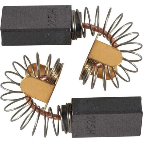 Jeu de balais de charbon de rechange (2 pièces) pour Bosch 1619X08020, 1619X07410, 1619X01351, 2610320391 et scies circulaires Skil HD77 - S77 (1/2)