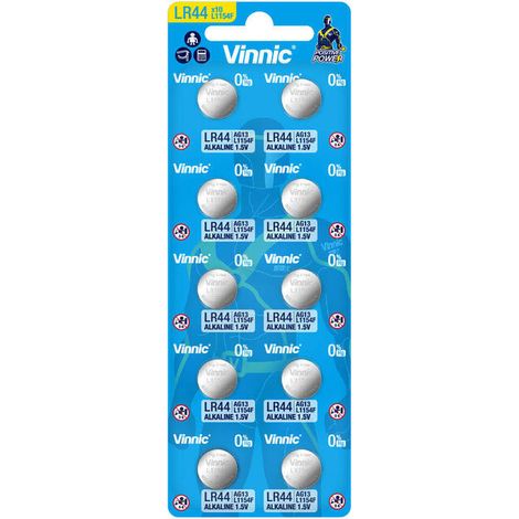 Minipila alcalina Vinnic AG13, 10 unidades, 006056
